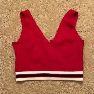 Red crop top